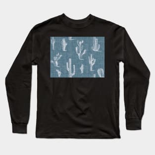 Cacti Canvas - blue Long Sleeve T-Shirt